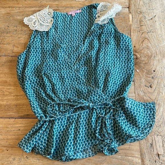 Vintage 2000s Calypso St. Barth Lydia Silk Wrap Top Medium - Picture 3 of 9